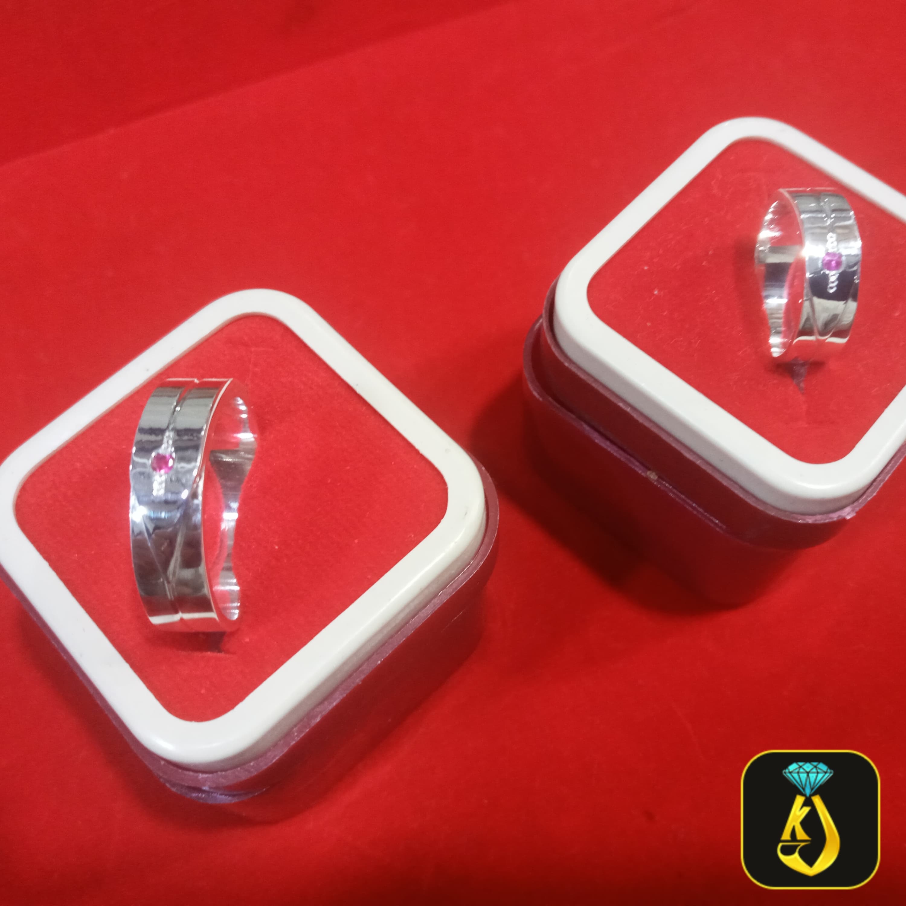 Pair Of Silver Engagement Rings